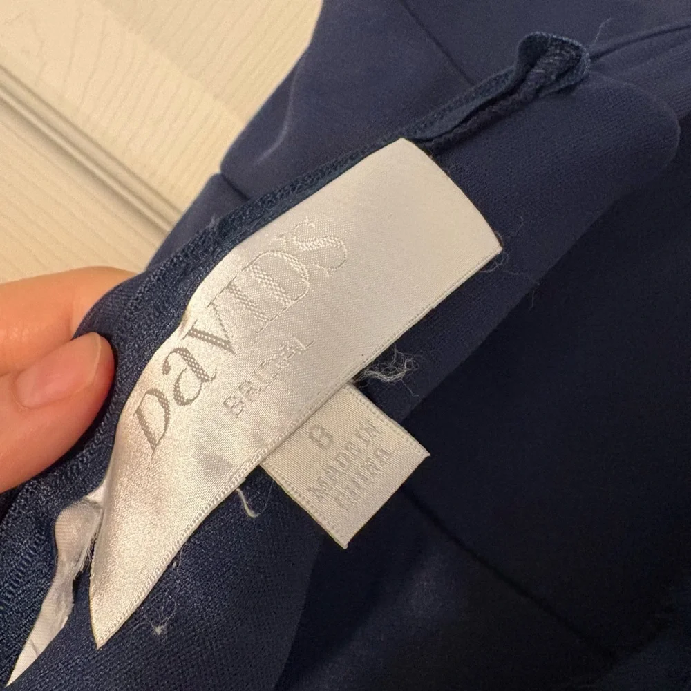 David’s bridal kids girls size 8 marine blue dress JB5995 - Picture 4 of 4